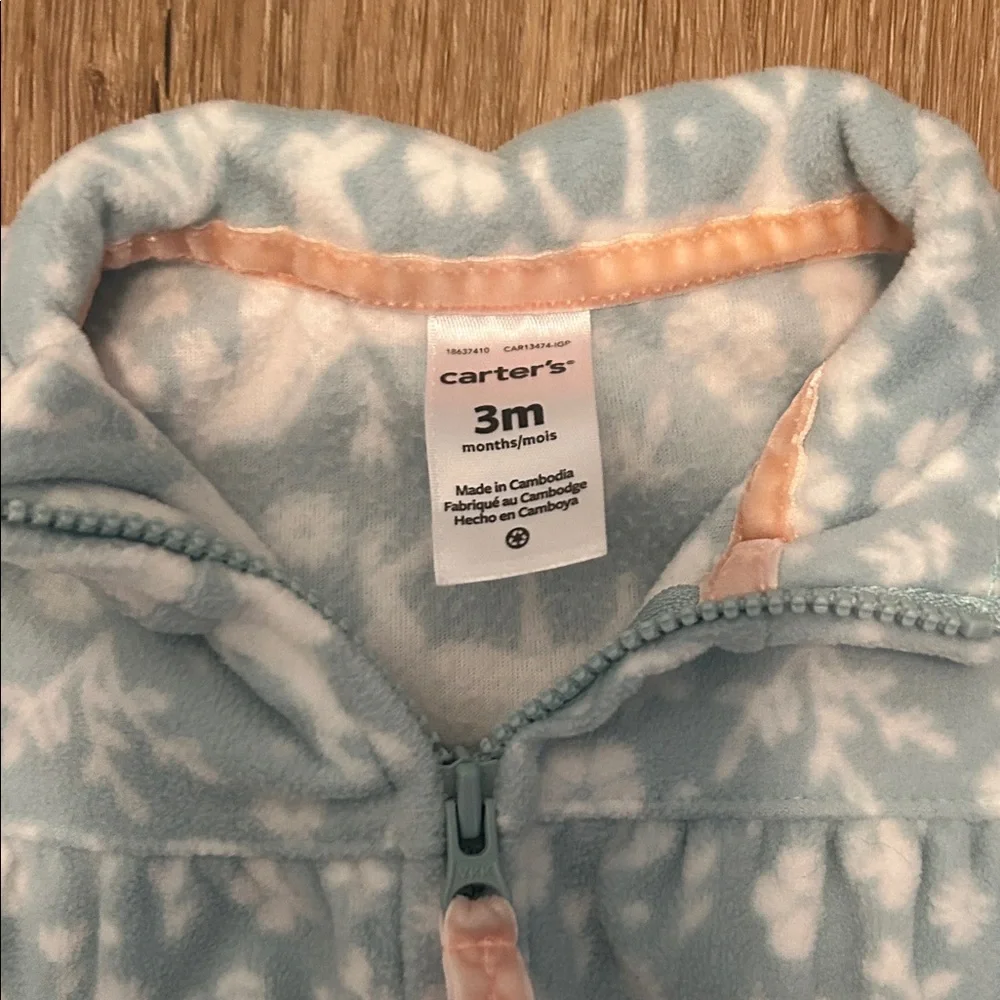 Carter's Baby Light Blue Unicorn Pattern
